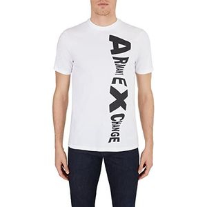 Armani Exchange Heren T-shirt met logo aan de zijkant, wit, medium, wit, M