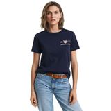 Gant - 4200277 - T-shirt - Wit - Katoen - Korte Mouwen