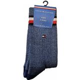 Tommy Hilfiger Unisex Crew Sock voor kinderen (2 stuks), jeans, 35/38 EU