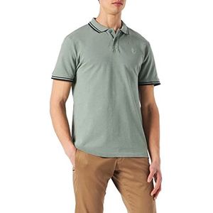 TOM TAILOR Uomini Basic Piqué poloshirt 1030397, 12960 - Dark Smoke Green, S