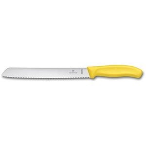 Victorinox Swiss Classic Broodmes - 21cm - RVS/PP Kunststof - Geel