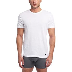 PUMA Men's 3 Pack Crew Neck T-Shirts, White, M