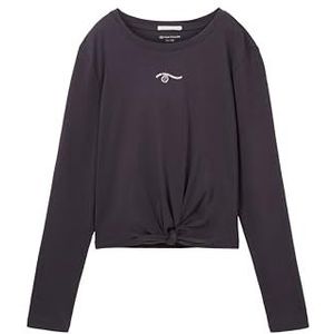 TOM TAILOR Shirt met lange mouwen voor meisjes, 29476-coal grey, 128 cm