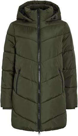 Vila - VIMILJA PADDED COAT - Gewatteerde Jas - Deep Depths - Met Capuchon
