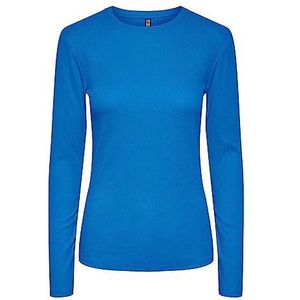 Bestseller A/S Dames Pcruka Ls Top Noos Bc T-shirt, French blue, S
