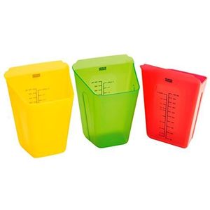 KUHN RIKON 20006 Mise en Place-set geel/groen/rood maatbeker, kunststof, 8 x 10 x 23 cm, 3 stuks