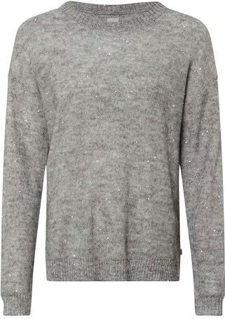Brax - Style.Lesley - Pullover - Cozy Grey - Lichtgewicht Alpaca met Pailletten
