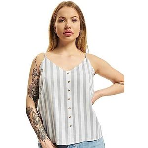 ONLY Damestop zonder mouwen, V-hals, Stripes:silver Conce Stripe Cloud Dancer, 36