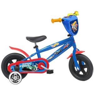 Hot Wheels, kinderfiets blauw-oranje 10 inch
