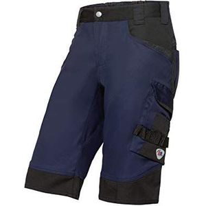BP 1827-033-1432-34n Stofmix met stretch shorts, hoge taille op de rug, 70% katoen/28% polyester/2% elastaan, nachtblauw/zwart, maat 34N