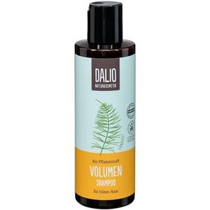 DALIO - Volume shampoo - 1 x 200 ml fles - voor fijn haar - creëert vol haar zonder te verzwaren - met plantensap tintkruid - gecertificeerde veganistische natuurlijke cosmetica