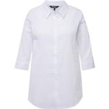 Ulla Popken - Blouse - Wit - Klassieke Blouse - Driekwart Mouw