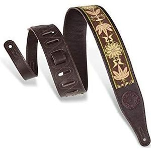 Levy's Leathers 2.5"" Kleding Lederen Gitaar Band Met Souldier Design; Blauw op Zwart (MG17SL-BLK) Daisy Olive on Brown