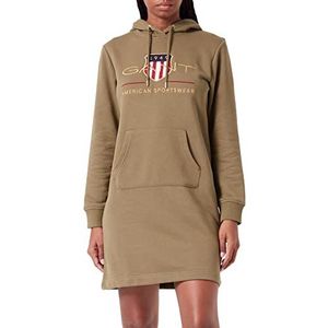 GANT Dames Archive Shield Hoodie Jurk, Hunter Green, S