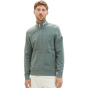 TOM TAILOR Sweatjack voor heren, 30358 - Green Dust Melange, 3XL