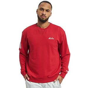 New Era Heren Ne Script Crew Sca T-Shirt, rood, XL