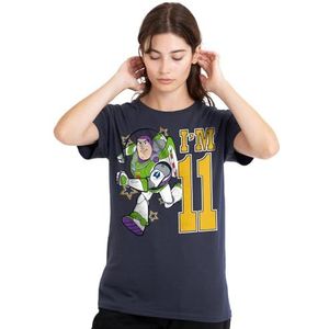 mandarin creative ltd Toy Story Birthday Buzz I'm 11 Dames T-Shirt, Deep Navy, donkerblauw, L dames, Donkerblauw, L