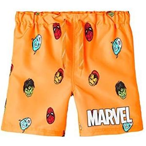 NAME IT Nkmmag Marvel zwembroek voor kinderen en jongeren, oranje pop, 140 cm