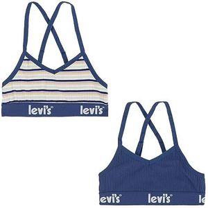 Levi's Kids Girl's LHG Fashion V-hals BRALE 4L0312, Twilight Blue, S, Schemering Blauw, S