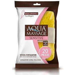 ARIX 20 stuks hypoallergene zeepsponzen uit de lijn Aqua Massage Sensitive, ideaal voor bad en douche, spons voor de gevoelige huid