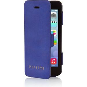 Pipetto Skinny Folio Lederen Portemonnee Case voor iPhone 5/5S - Indigo