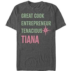 Disney Princesses - List Tiana Unisex Crew neck T-Shirt Melange Black L