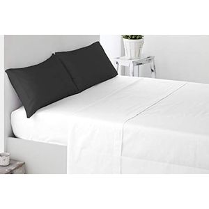Miracle Home Kussensloop, zacht en comfortabel, tweedelig, 50% polyester, zwart, bed 135 cm