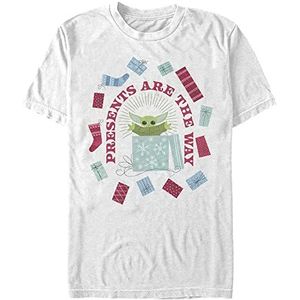 Star Wars Unisex Present Are The Way Organic T-shirt met korte mouwen, wit, XXL, wit, XXL