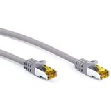 goobay 91603 RJ45 patchkabel CAT 6A S/FTP (PiMF) met CAT 7 ruwe kabel / 500 MHz netwerkkabel/internetkabel RJ 45 stekker/LAN-kabel grijs 2 m