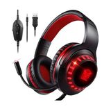 Pacrate - Gaming Headset - Over Ear - Noise Cancelling - Compatibel met PS4 Xbox One PC Nintendo Switch Laptop Mac