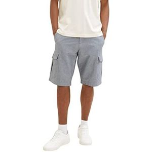 TOM TAILOR Cargobermuda shorts voor heren, 28941 - Navy Chambray, 28