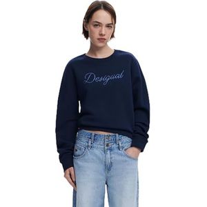 Desigual - Sweatshirt - Effen Kleur - Strasslogo - Regular Fit