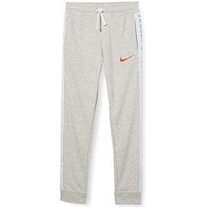 Nike Jongens Nsw Flc Swoosh broek, Grey Heather/Bright Crimson, XS