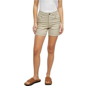 Urban Classics Dames dames gekleurde stretch denim shorts, Softseagrass, 34