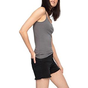 ESPRIT dames top met spaghettibandjes, grijs (gunmetal 015), 38 EU/M/L