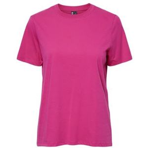 PIECES Pcria Ss Solid Tee Noos Bc T-shirt voor dames, Beetroot Purple., L
