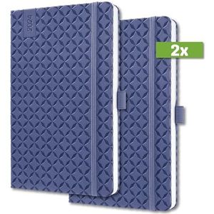 SIGEL J4101 Jolie Weekplanner 2024, hardcover, 13,5 x 20,3 cm, 174 pagina's, blauw, 2 stuks