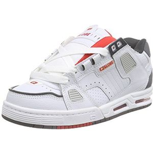 Globe Sabre, sneakers voor volwassenen, uniseks, wit grijs rood, 38 EU