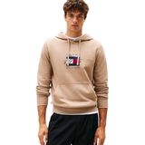 Tommy Hilfiger - 1985 Flag Graphic Hoodie - Beige - Heren - Katoen