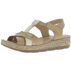 Andrea Conti Dames 1883604 sandalen, Camel/bruin/crème, 37 EU