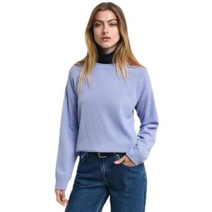 GANT - Superfijne Lamswol - Sweater - Clear Sky - Hoog Wolgehalte - Met Logo