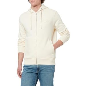 GANT REG Tonal Shield Full Zip Hoodie, crème, S