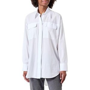 Pinko Valdora mousseline-overhemd met hoofd gekleurd, Z04_witte bril., 32 NL