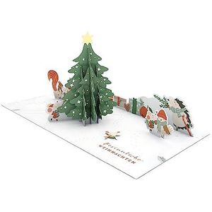 Grafische werkplaats, mooie pop-up kaart, driedimensionaal, Kerstmis, contemplatieve kerst