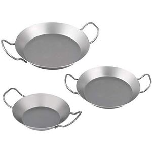 CHG IJzeren pannen spaarset, 3-delig, zilver, 3-eenheden, 20 cm, 24 cm, 28,5 cm, set 299-62