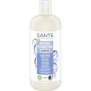 SANTE Naturkosmetik Intense Hydration Shampoo Aloë Vera + mango-extract, veganistische verzorgingsshampoo voor intensieve hydratatie, versterkt droog haar, 500 ml