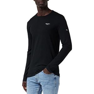 Pepe Jeans heren T-shirtOriginele Basic 2 Long N, Schwarz (Black), S