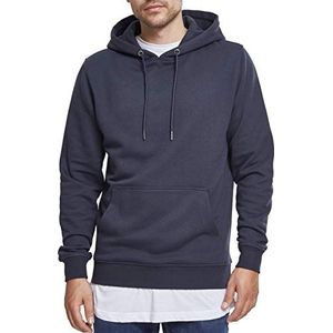 Urban Classics Heren Basic Sweat Hoody, capuchontrui, verkrijgbaar in vele verschillende kleuren, maten XS - XXL, Donkerblauw, L