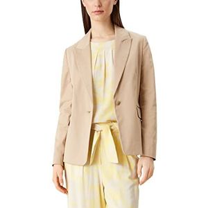 s.Oliver BLACK LABEL Damesblazer met lange mouwen, regular fit, Zandsteen, 36