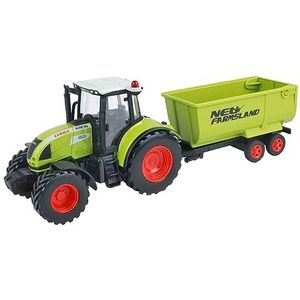 Le Monde De La Ferme - Tractor CLAAS 540 met aanhanger - boerderij - 027045-1/32 - vrijloopvoertuig - groen - metaal - speelgoed voor kinderen - landbouw - voertuig - landbouw - vanaf 3 jaar